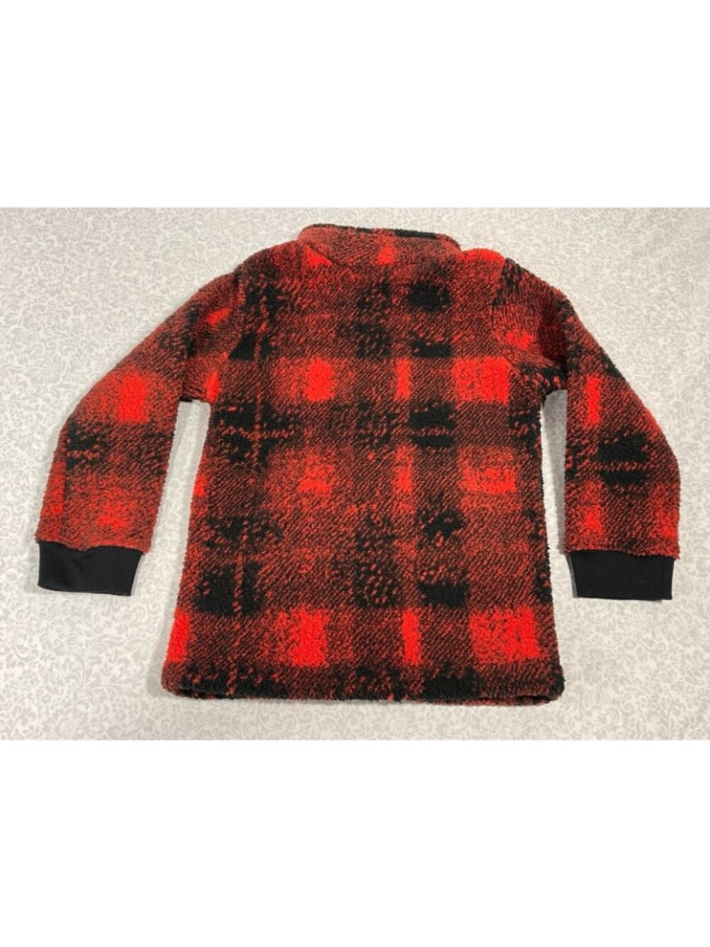 Columbia Youth Sherpa Fleece Jacket Red Black Full Zip NWT Size S Buffalo - Picture 11 of 11